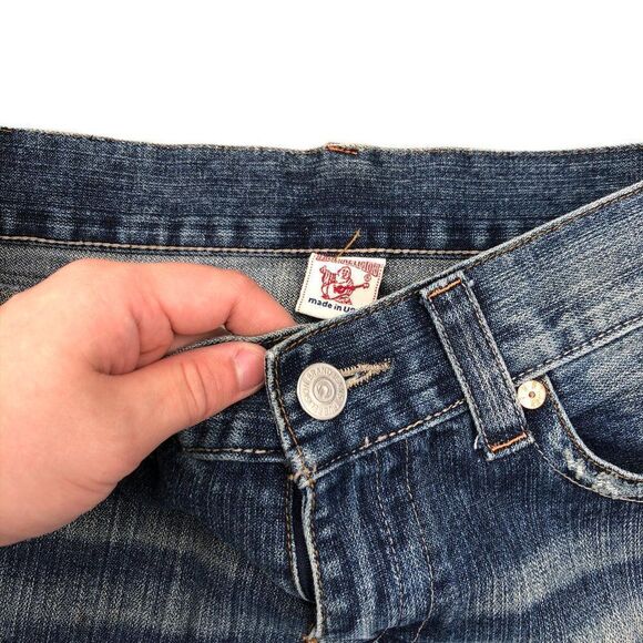 True Religion Embroidered Jeans Size 32 Joey Blue - Picture 5 of 10